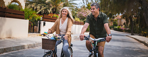 Couple Riding Bikes